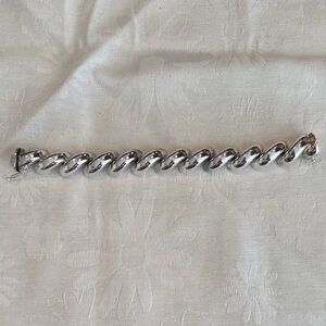 Classic Silver-Tone Curb Link Bracelet for Women
